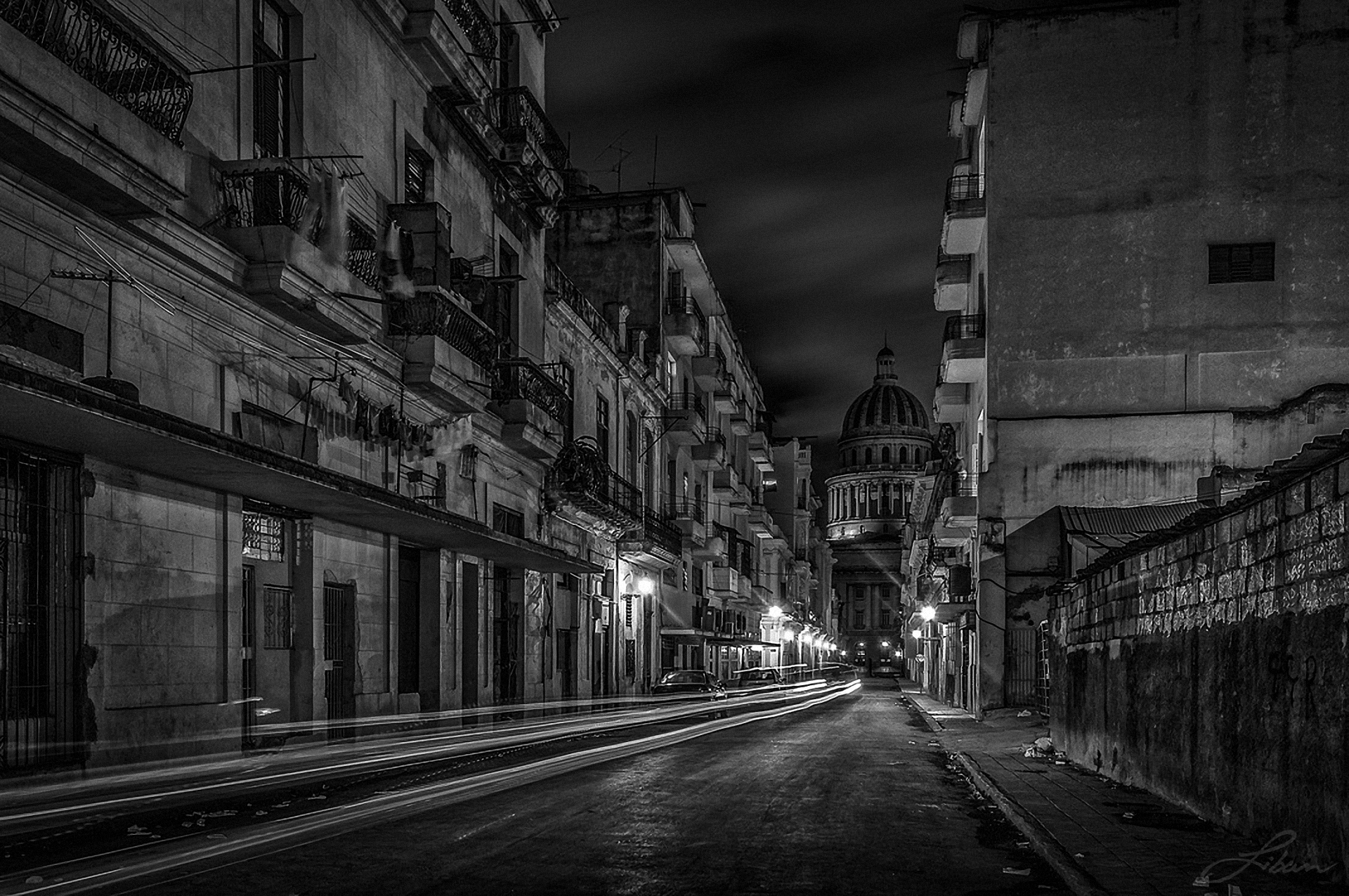 черно белая фотография города